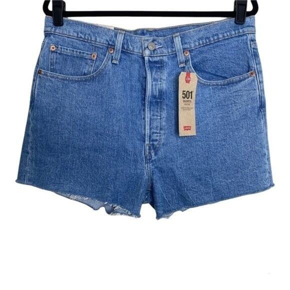 Levi's 501 NWT Button Fly High Waisted Jean Shorts 33 - Picture 1 of 7